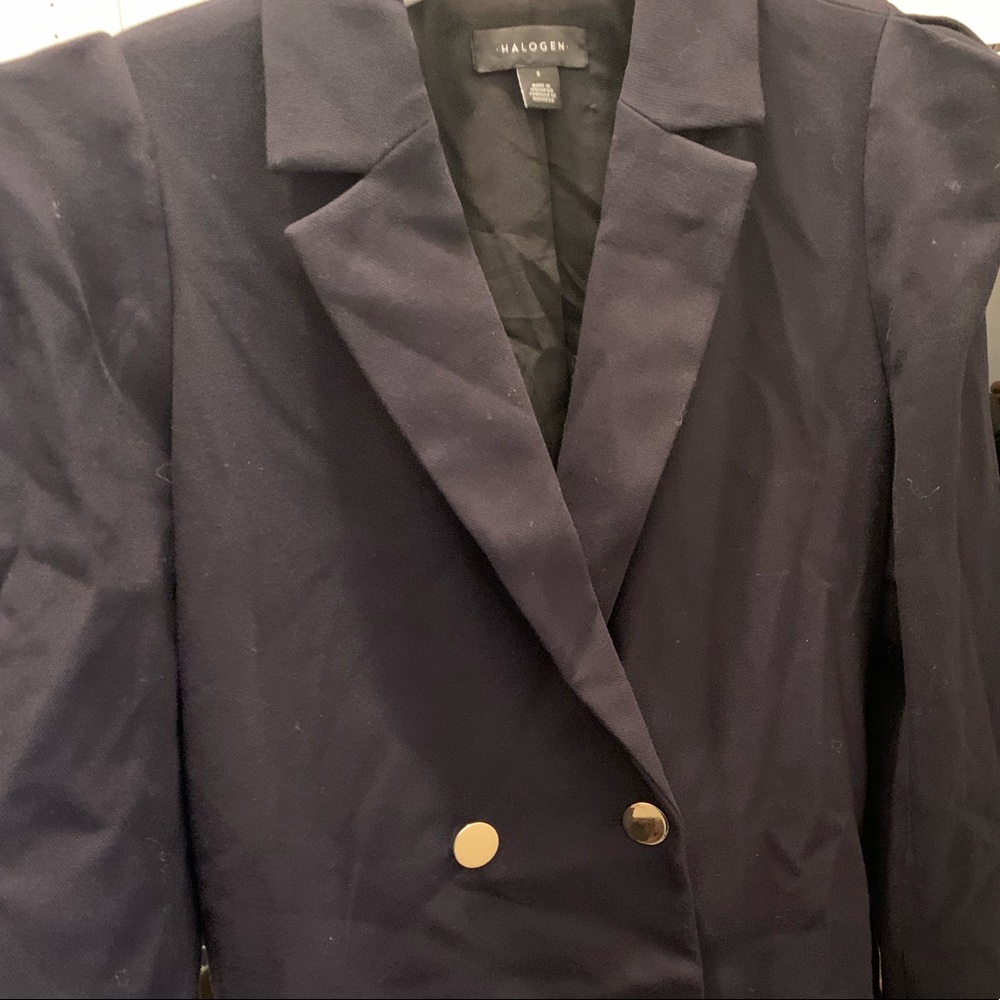 Navy blue pea coat